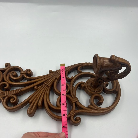 Vintage Dart Industries Boho MidCentury Wall Mounted Scone Faux Rattan Wicker - Picture 4 of 8